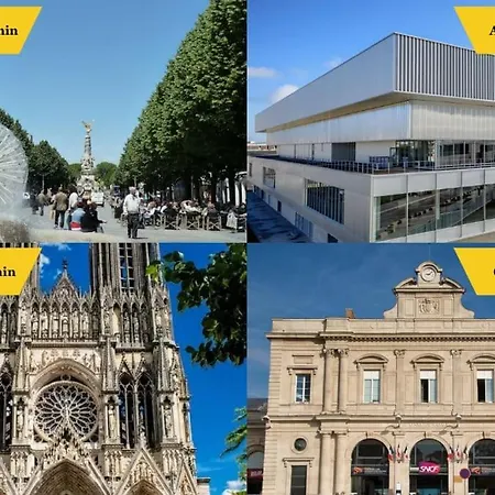 Forum Champagne Grand T2 Climatise Vue Cathedrale Reims